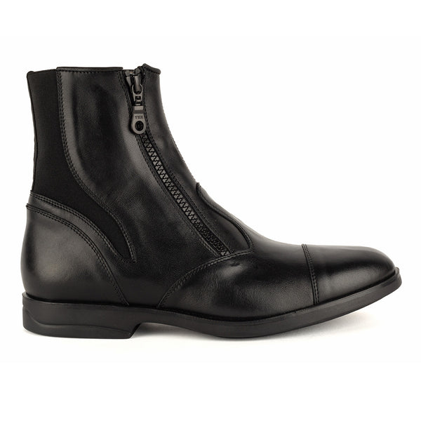 33090 Pegaso Black, Ankle leather riding boots. – ALBERTO FASCIANI