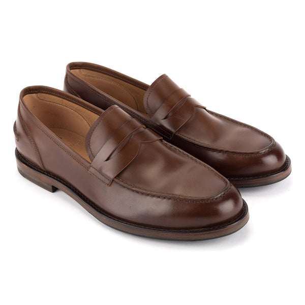 Alberto Brown Calfskin Leather Loafers - NWT Alberto Torresi Brown Casuals Loafers main image 2