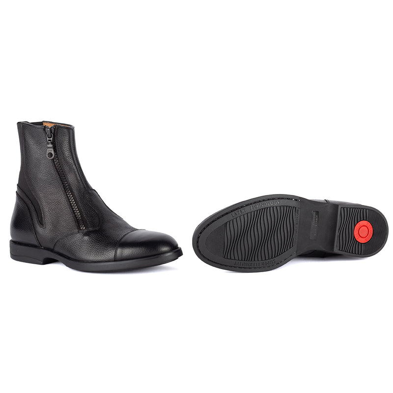 33090 Pegaso Black<br>Short boots in black calf leather