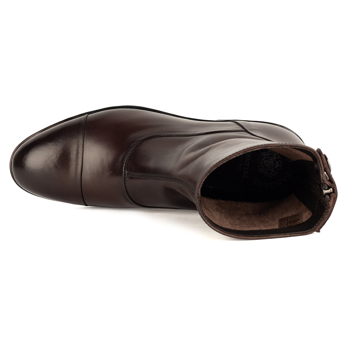 ESSENTIAL LUKAS 96009 Mahogany boots with back zipper – ALBERTO