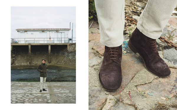 KRIS 96014<br>Brown suede lace-up boots