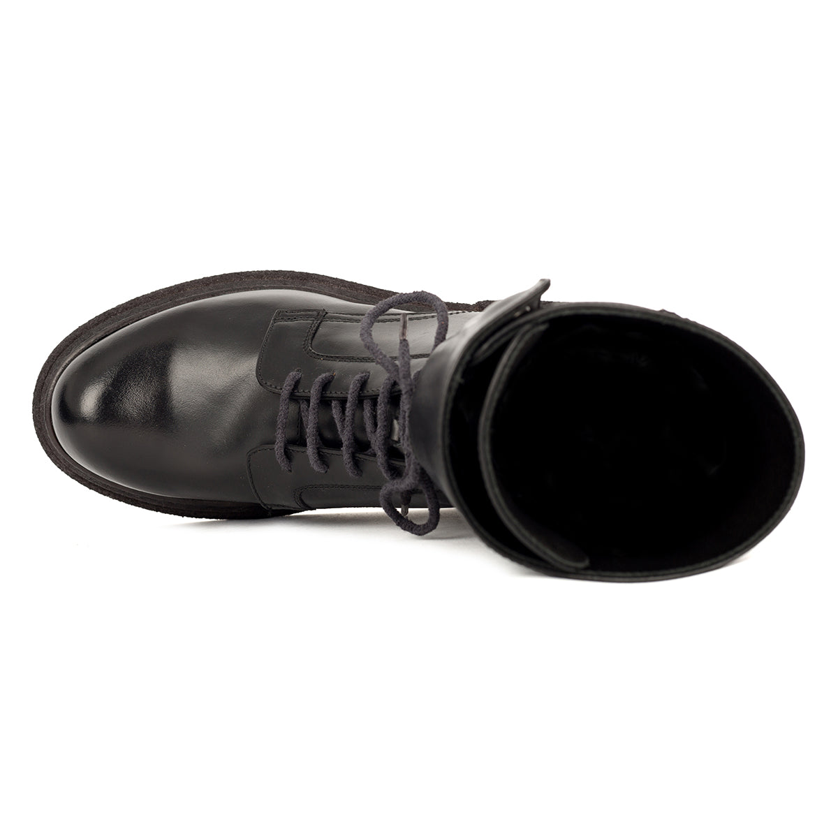 フラットシューズ Sergio Moretti Long Black Leather Boots B05160MTEE19320.1000.2.H1.jpg