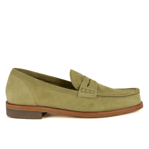 JANET 98001<br>Lime suede loafers