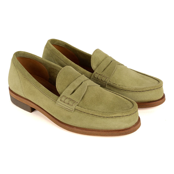 JANET 98001<br>Lime suede loafers