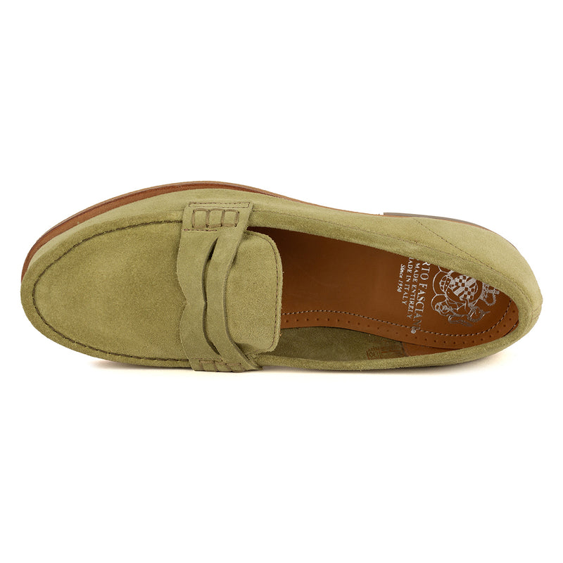 JANET 98001<br>Lime suede loafers