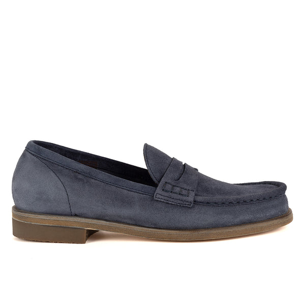 JANET 98001<br>Navy suede loafers