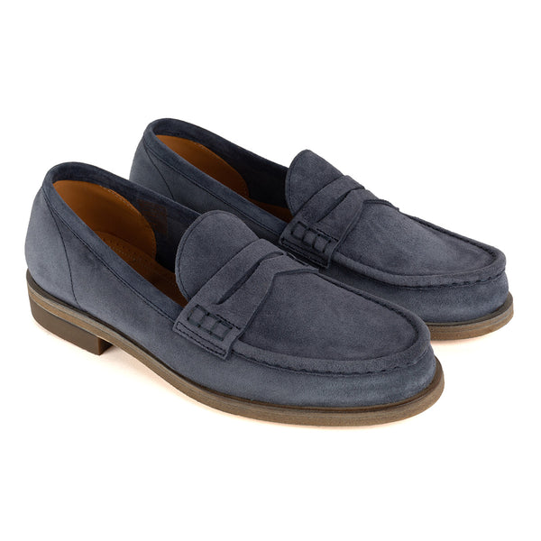 JANET 98001<br>Navy suede loafers
