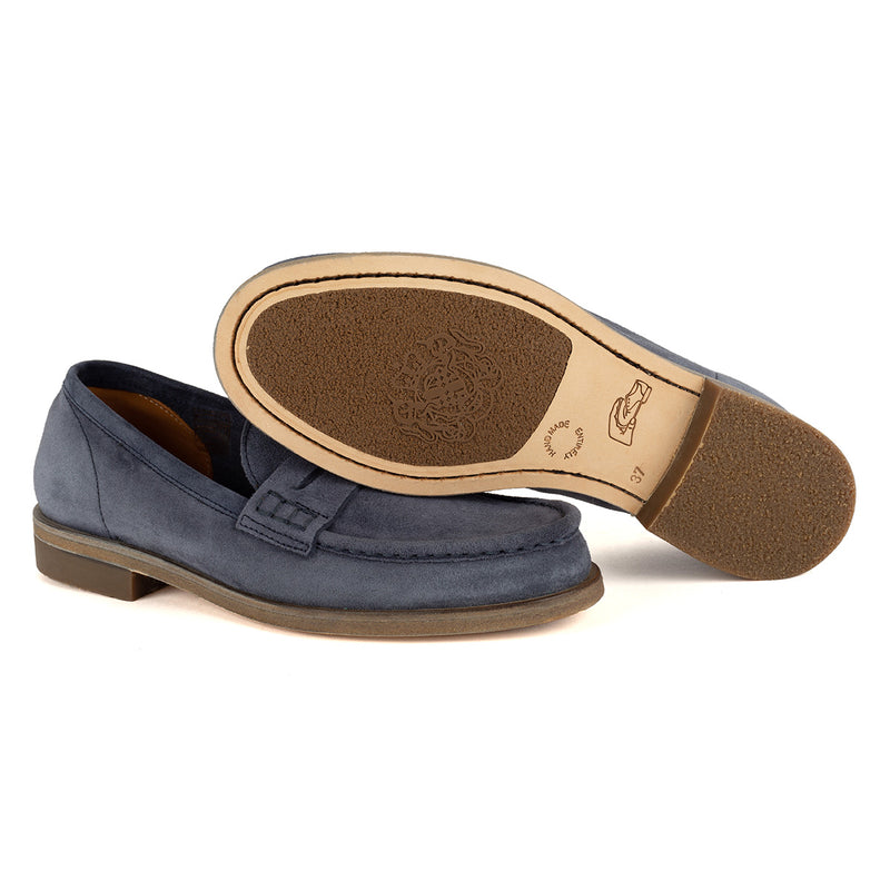 JANET 98001<br>Navy suede loafers