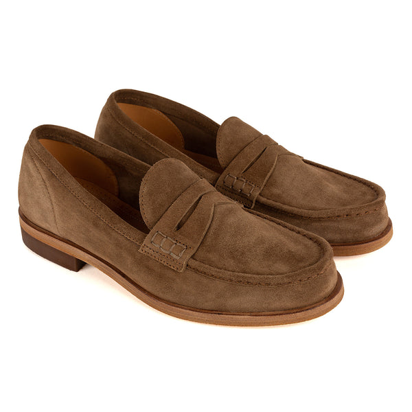 JANET 98001<br>Brown suede loafers