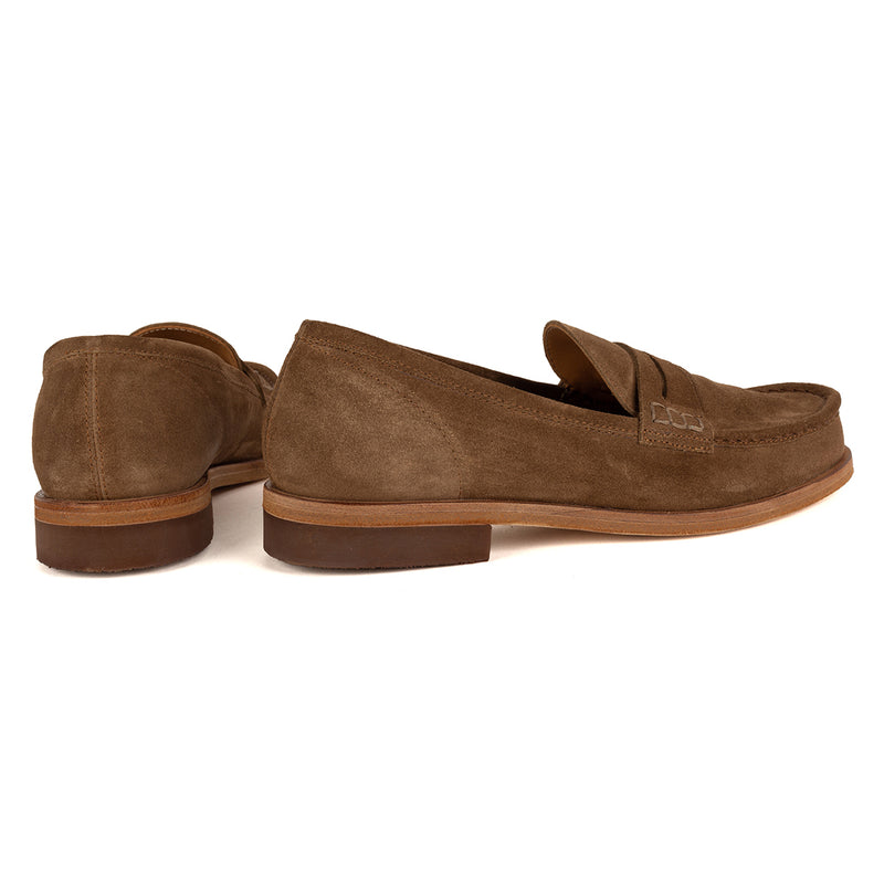 JANET 98001<br>Brown suede loafers