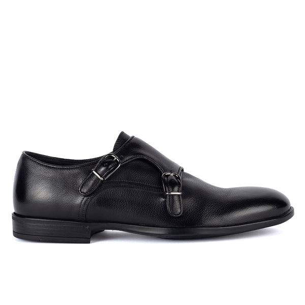 ESSENTIAL KRIS 94010<br> Black monkstrap shoes