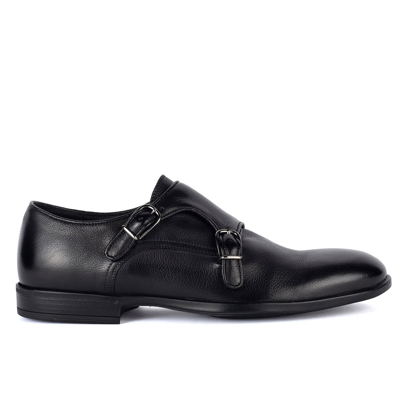 ESSENTIAL KRIS 94010<br> Black monkstrap shoes
