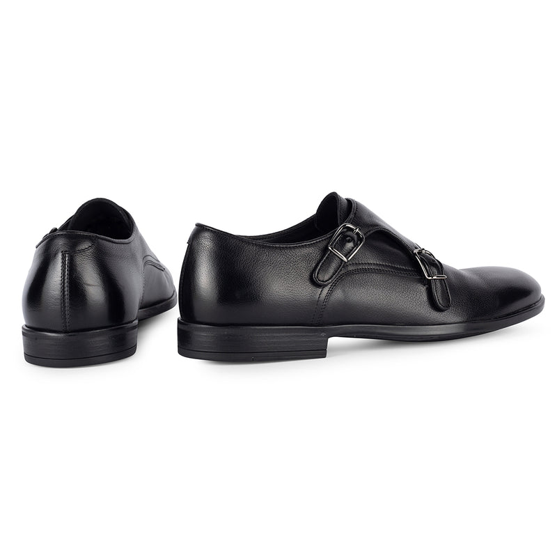 ESSENTIAL KRIS 94010<br> Black monkstrap shoes