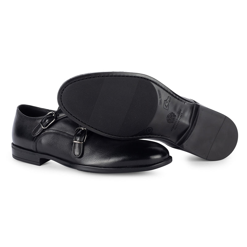 ESSENTIAL KRIS 94010<br> Black monkstrap shoes