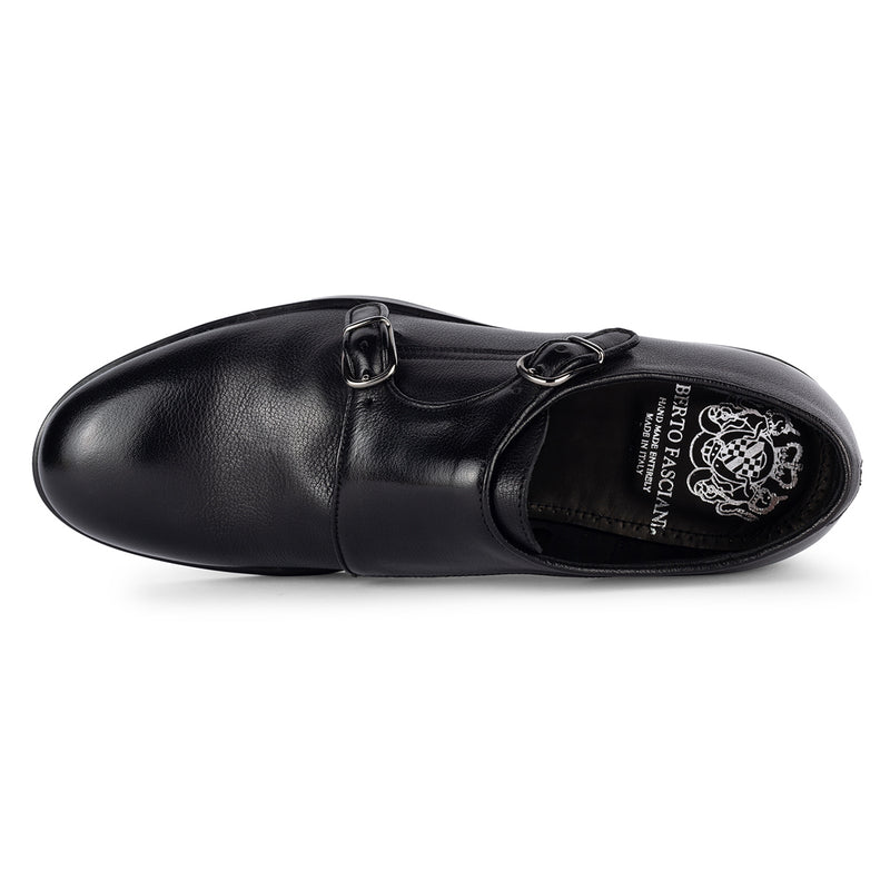 ESSENTIAL KRIS 94010<br> Black monkstrap shoes