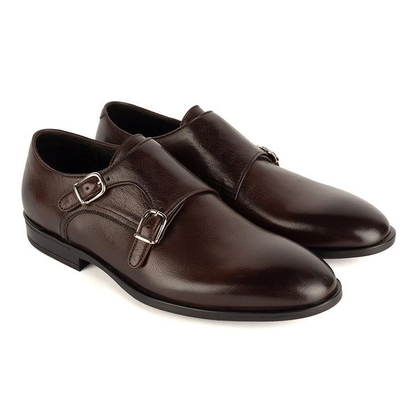 ESSENTIAL KRIS 94010<br> Brown monkstrap shoes