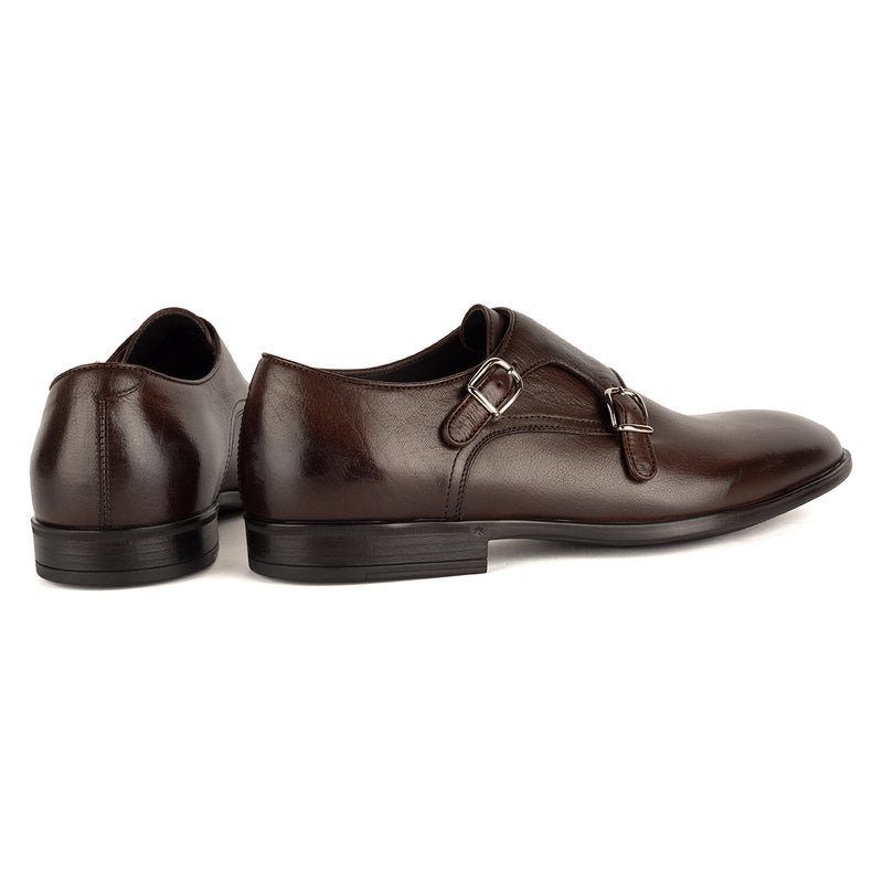 ESSENTIAL KRIS 94010<br> Brown monkstrap shoes