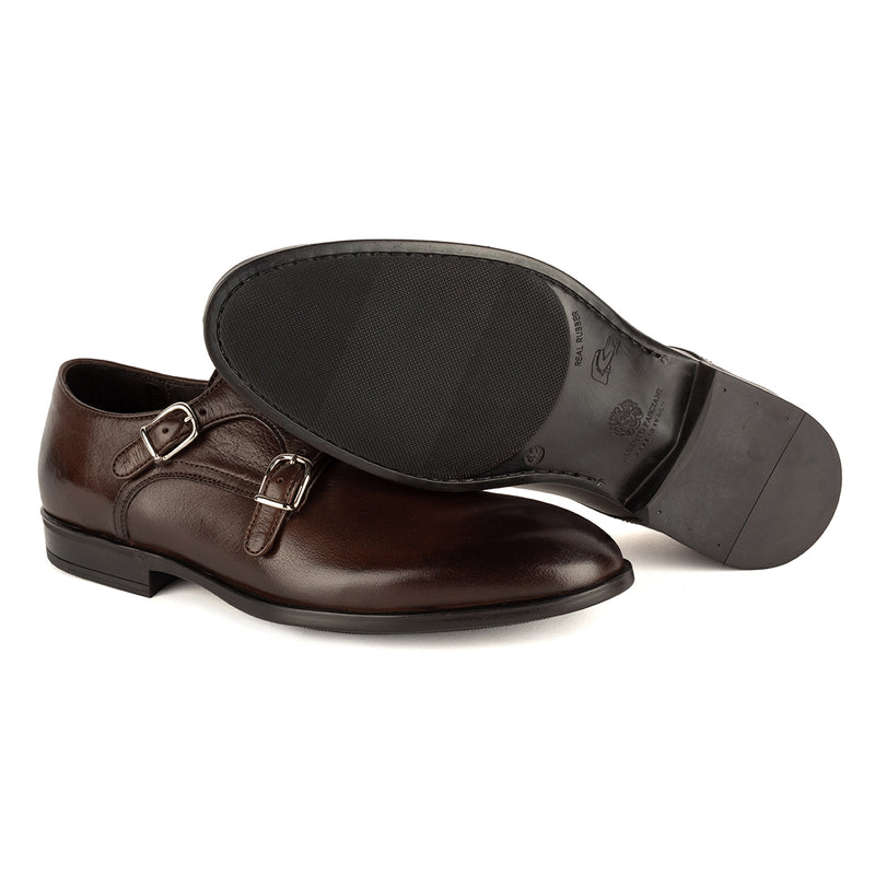 ESSENTIAL KRIS 94010<br> Brown monkstrap shoes