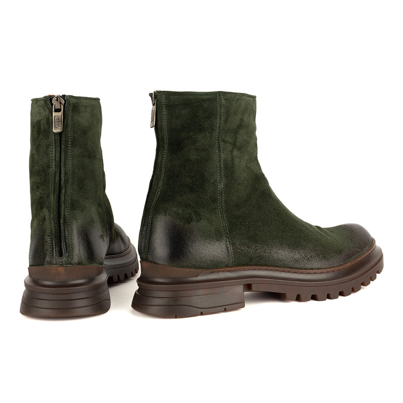 KRIS 96002<br> Green suede back zipper boot