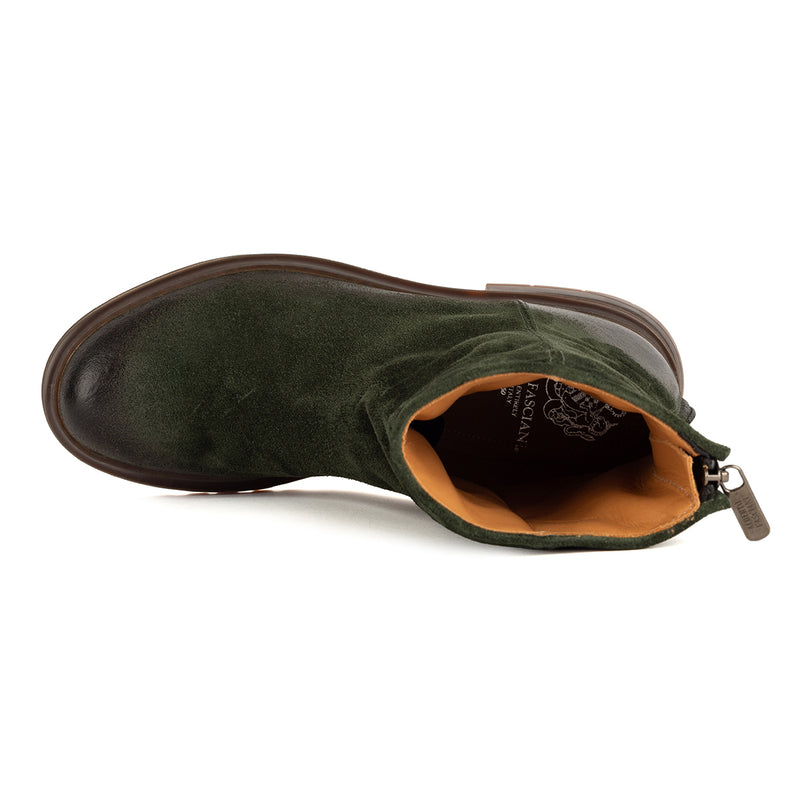 KRIS 96002<br> Green suede back zipper boot