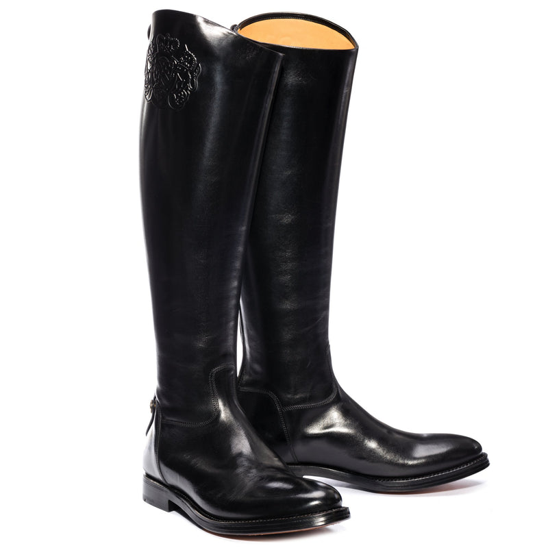 ADAM 613, Black Boots Black leather, vista 2