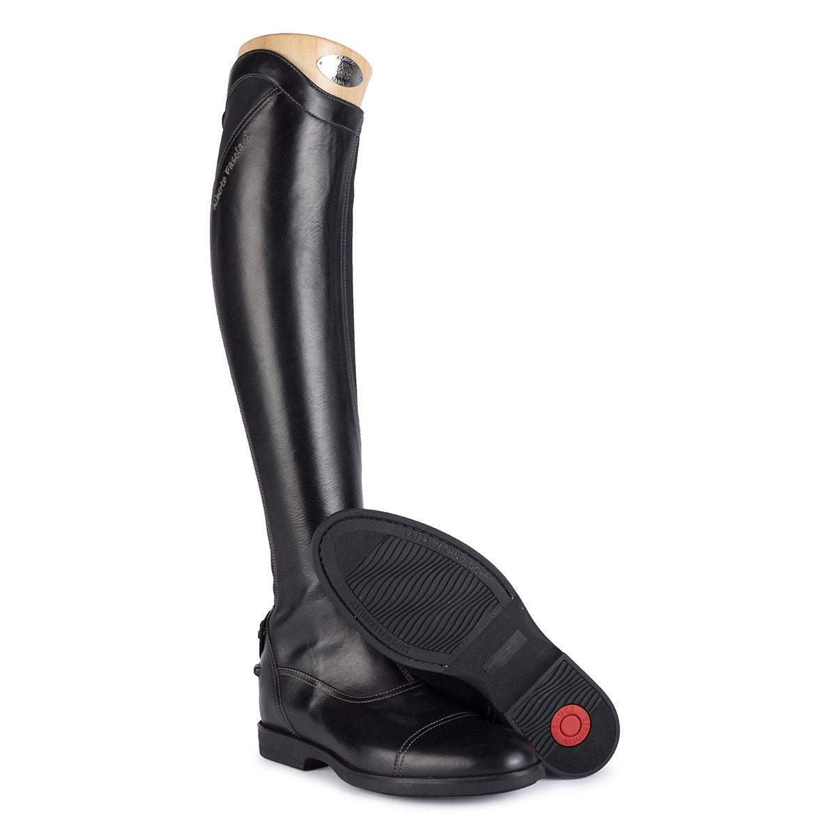 ロングブーツ BRUNO FRISONI BOOTUBE SHINY LEATHER BOOTS Bruno Frisoni Bootube 100mm square-toe Boots | Black