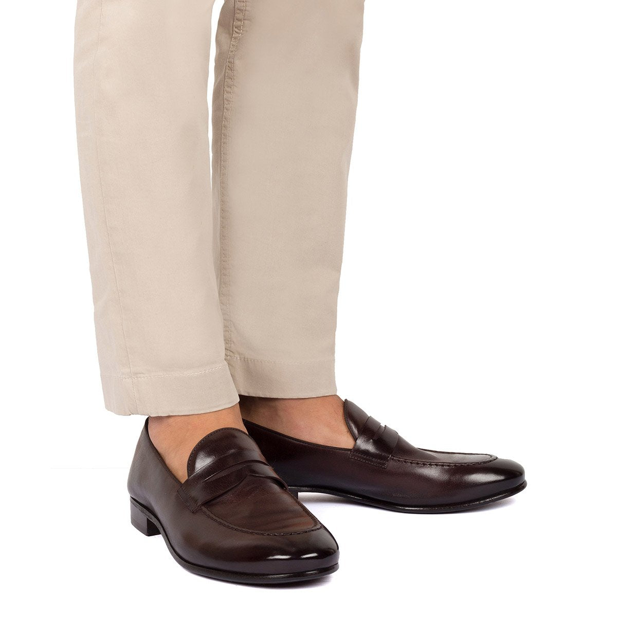 Worn once! ALBERTO FASCIANI men loafer BRIAN 61011Dark brown horse loafers – ALBERTO FASCIANI GROUP SRL main image 3