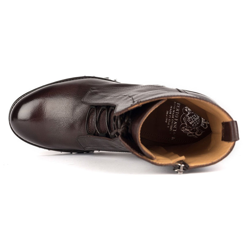 Alberto Fasciani Gabriel pebbled-leather boots - Brown
