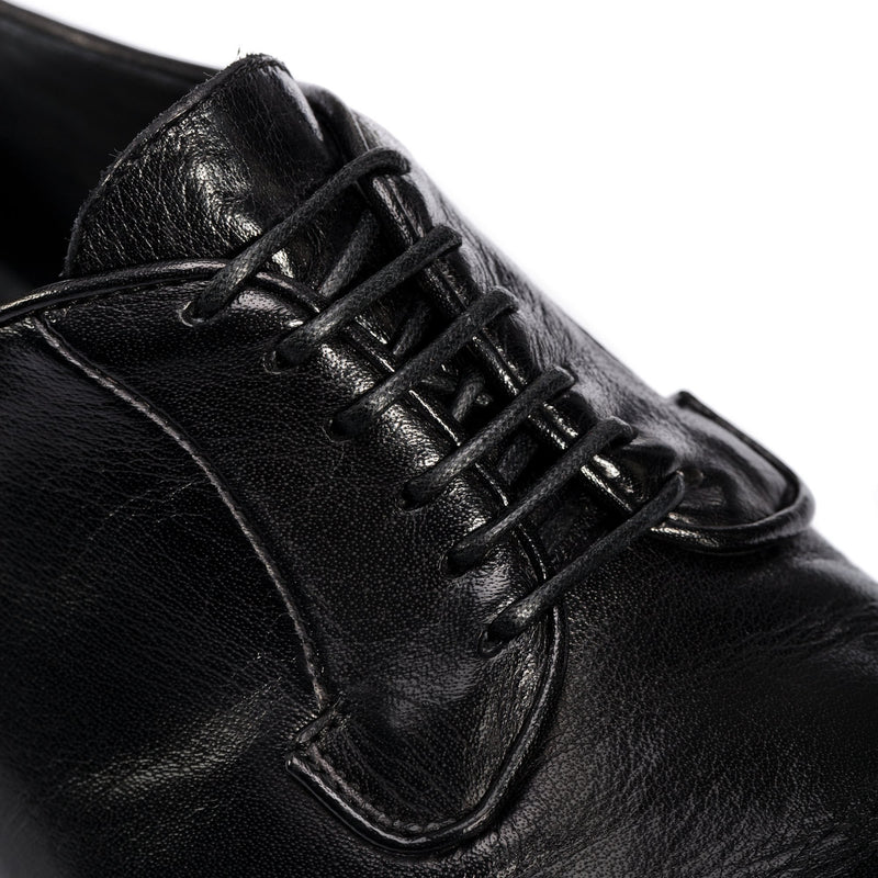 ELIAS 617, Black washed derby shoes, vista 3
