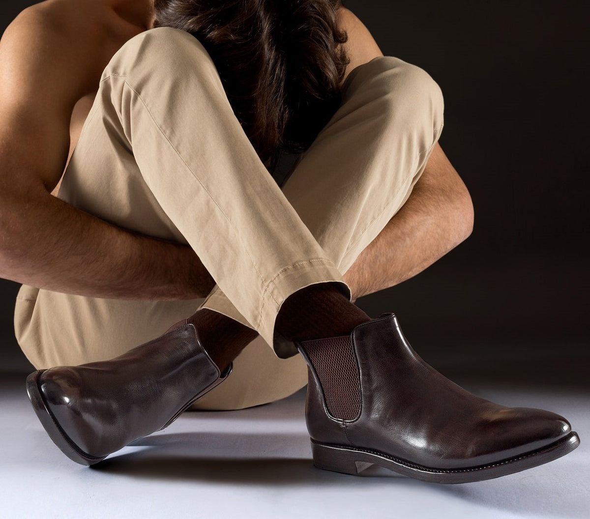 ELIAS 628 , Teak washed chelsea boots – ALBERTO FASCIANI  display picture 1