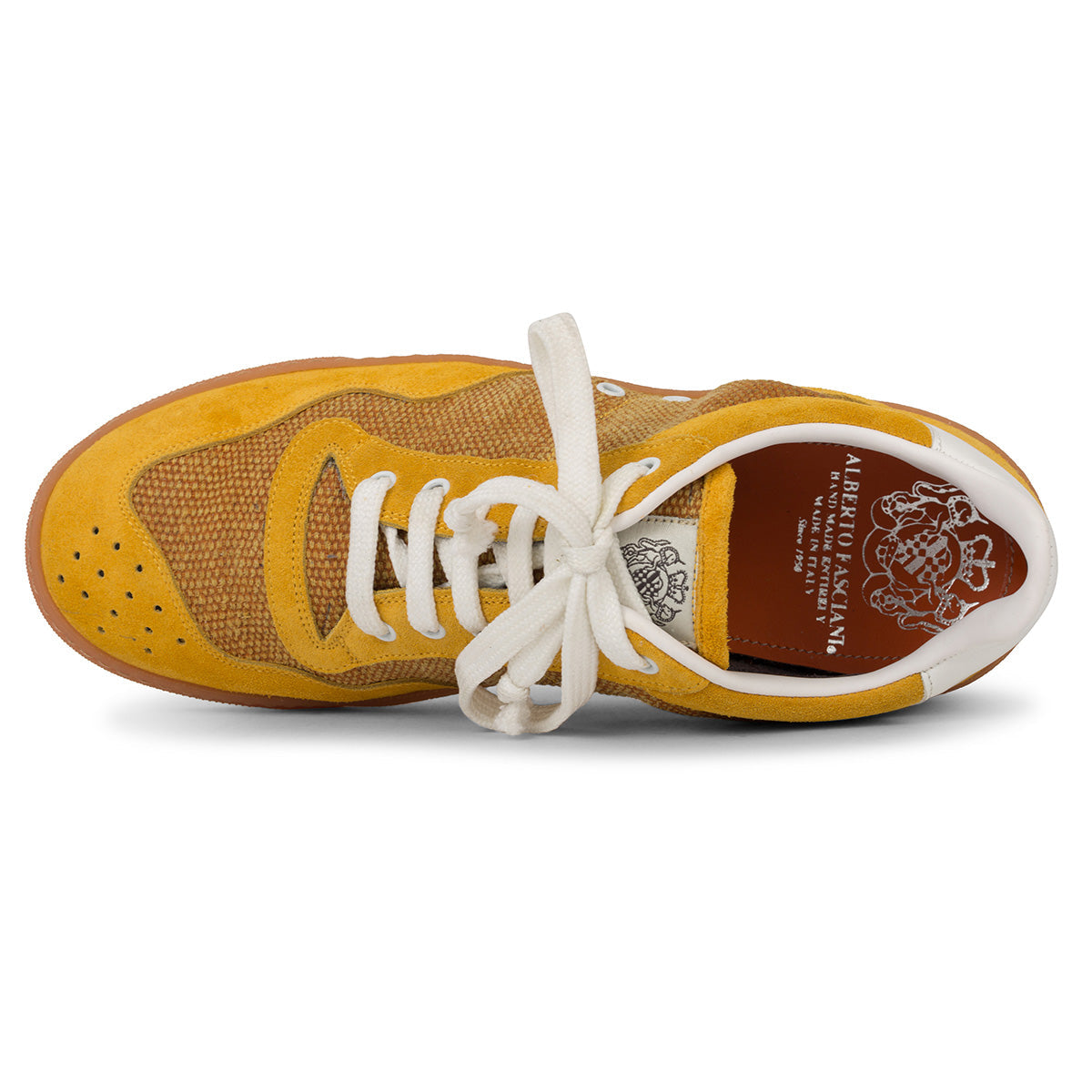 SPORT 84052 Leather and fabric sneakers – ALBERTO FASCIANI