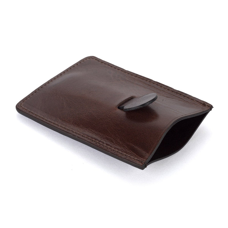 Brown Card Holder with Clip