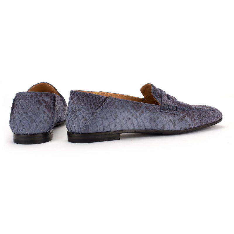 ZOE 56043<br> Blu python embossed  loafers