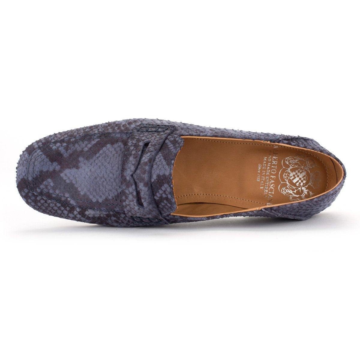 ZOE 56043 Blu python embossed loafers – ALBERTO FASCIANI GROUP SRL