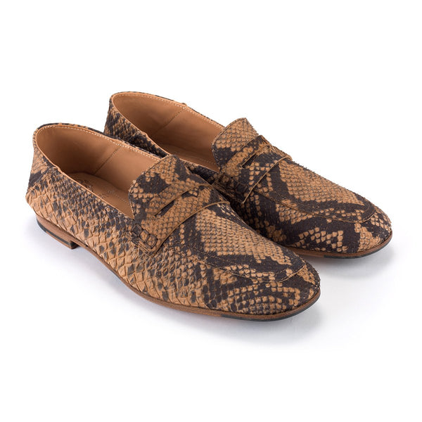 ZOE 56043<br> Taupe python embossed loafers