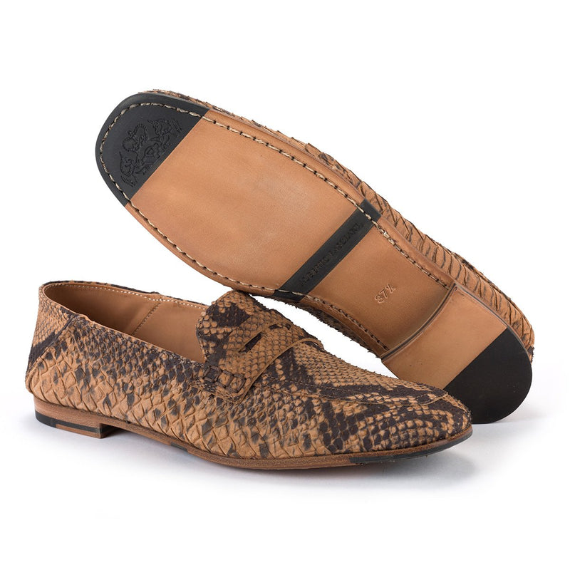 ZOE 56043<br> Taupe python embossed loafers